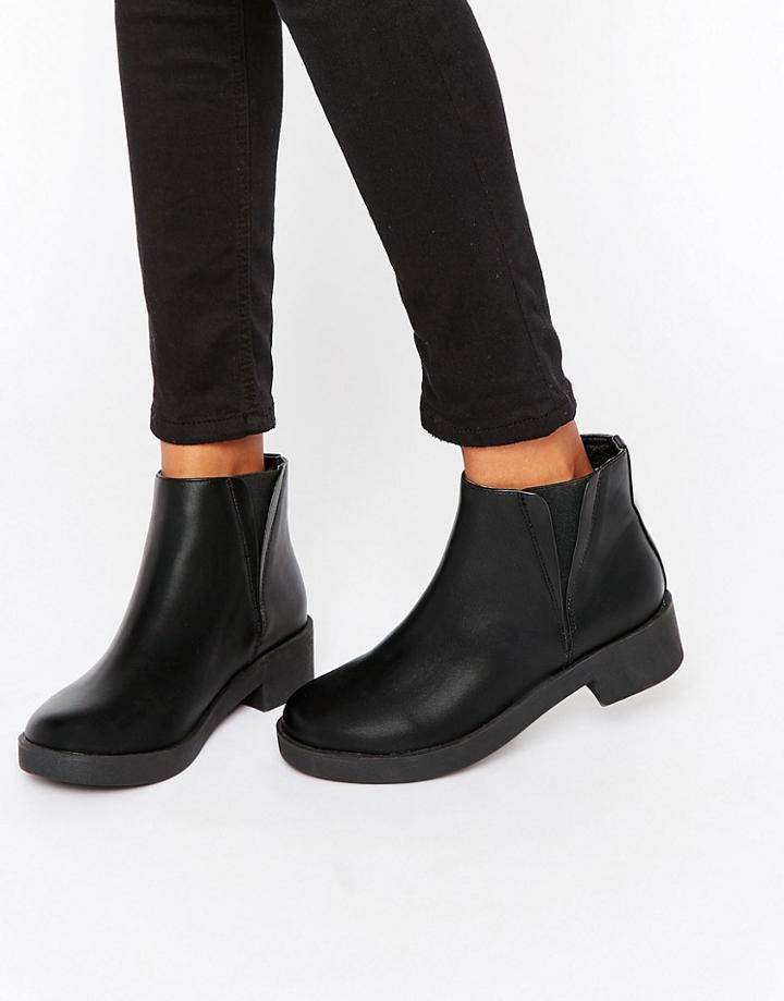 Asos Aaron Chunky Chelsea Ankle Boots - Black