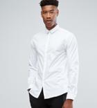 Noak Tall Skinny Shirt With Bluff Collar - White