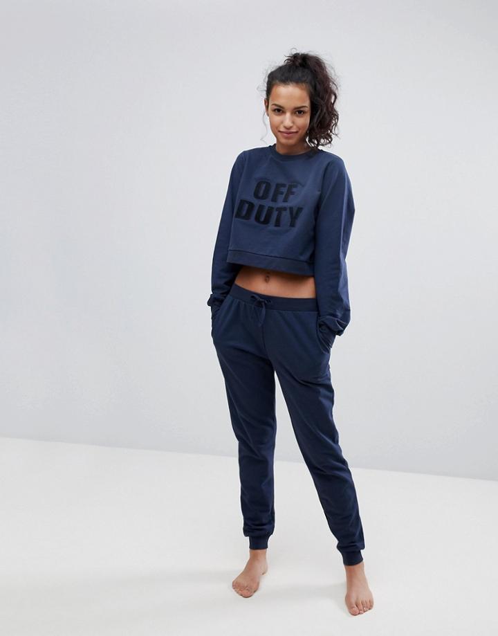 Asos Lounge Off Duty Jogger - Navy