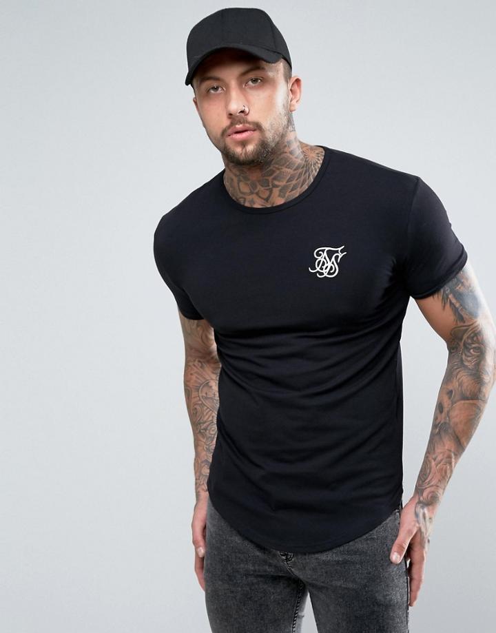 Siksilk Muscle Fit T-shirt In Black - Black