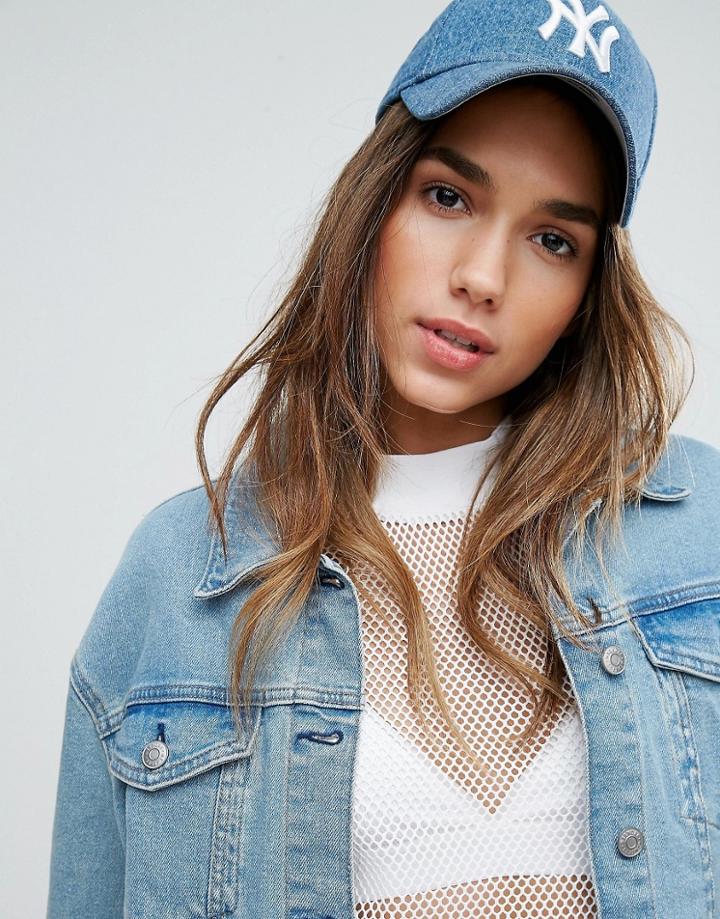 New Era 9forty Cap In Denim - Blue