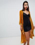 Sofie Schnoor Velvet Kimono Jacket - Yellow