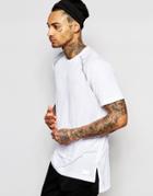 Adidas Originals Longline T-shirt With Bonded 3m Aj7292 - White