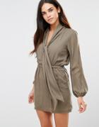 Tfnc Tie Detail Dress - Khaki
