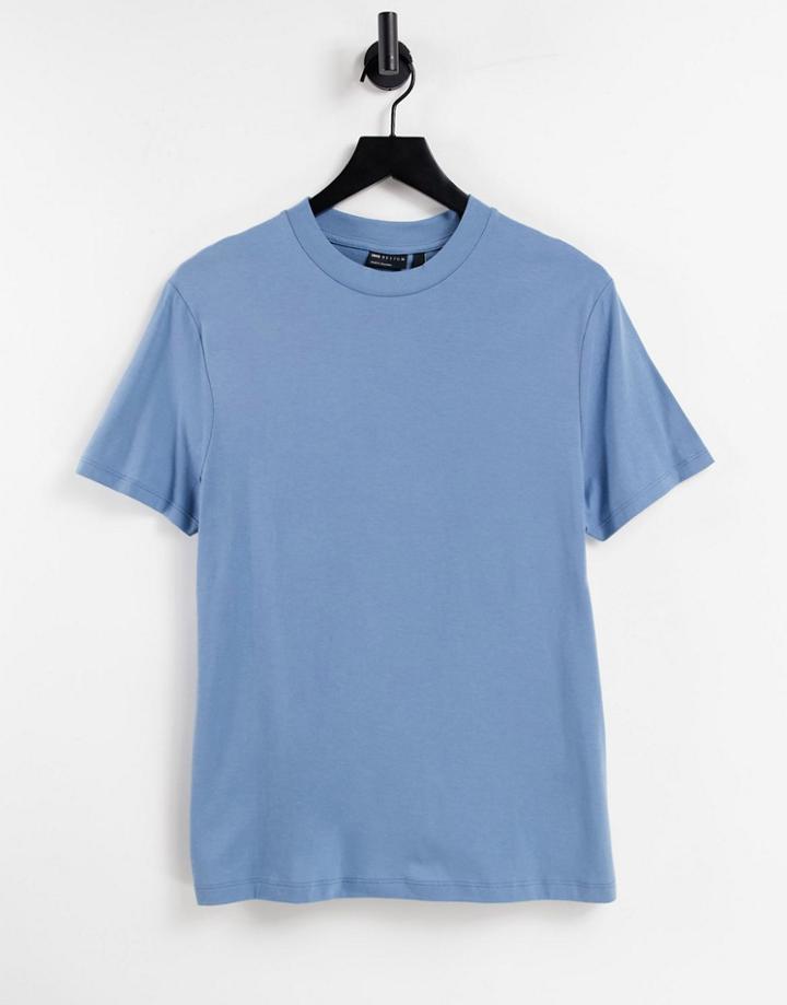 Asos Design T-shirt With Crew Neck In Blue - Mblue-blues