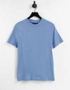 Asos Design T-shirt With Crew Neck In Blue - Mblue-blues
