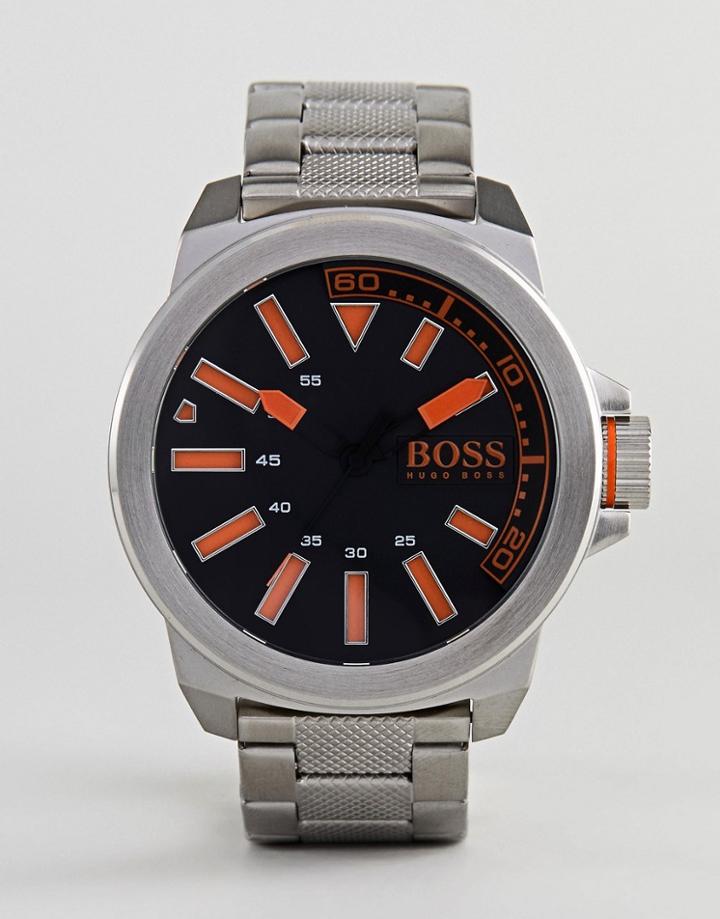 Boss Orange By Hugo Boss New York Watch With Stainless Steel Strap - Silver
