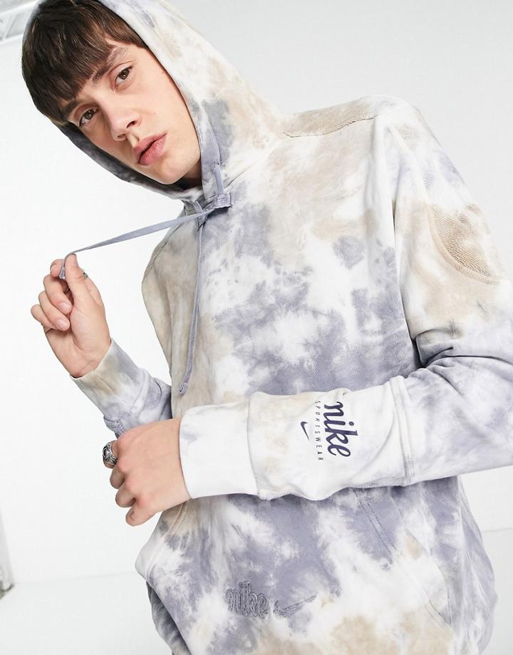 Nike Seasonal Classics Pack Color Dye Logo Hoodie In Slate Blue