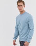 Asos Design Sweatshirt In Blue