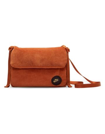 Nike Sportswear Futura 365 Velour Crossbody Bag In Terracota-orange