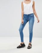 Blank Nyc One Life Stand Raw Drop Hem Skinny Jeans - Blue