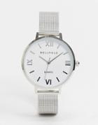 Bellfield Bracelet Mesh Watch In Silver Tone