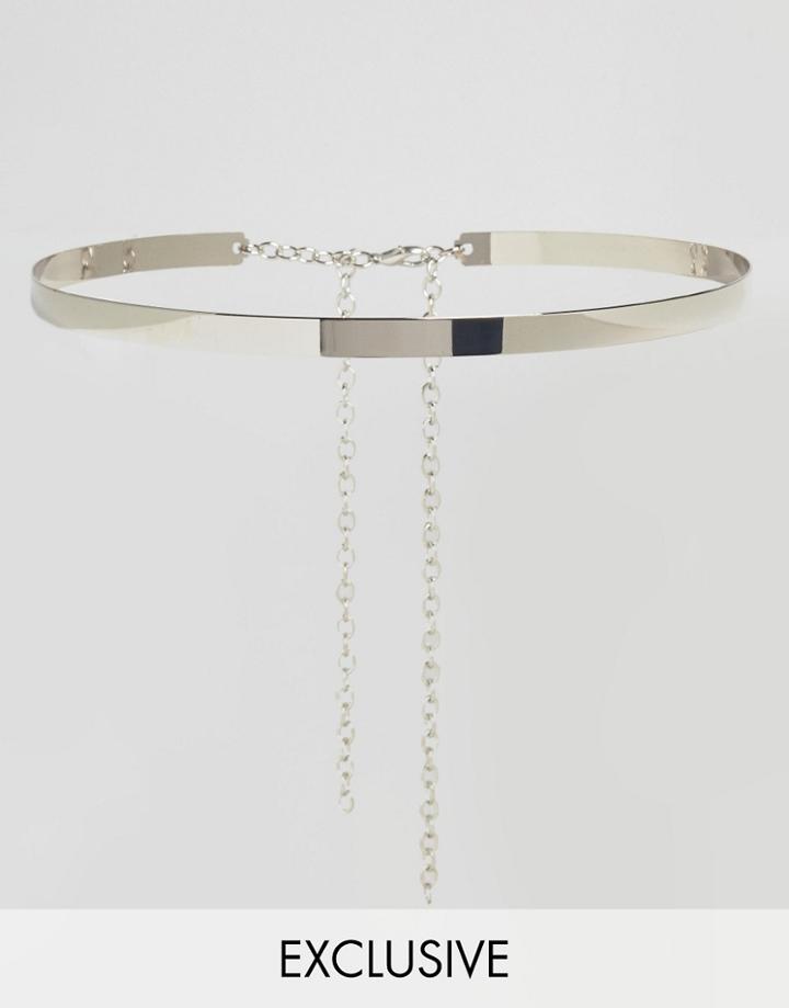 Johnny Loves Rosie Metal Waist Belt - Silver