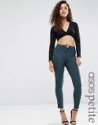 Asos Petite Stretch Skinny Pants In Ultimate Fit - Red