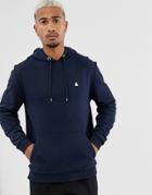 Asos Design Hoodie In Navy With Triangle
