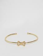 Ted Baker Tiny Geometric Bow Ultra Fine Cuff - Gold