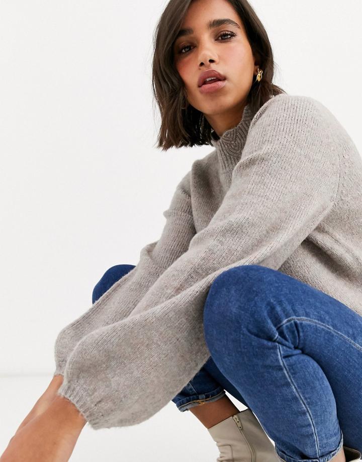 Vila Scallop Neck Knitted Sweater