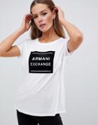 Armani Exchange T-shirt With Box Logo - White