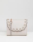 Asos Studded Scallop Cross Body Bag - Pink