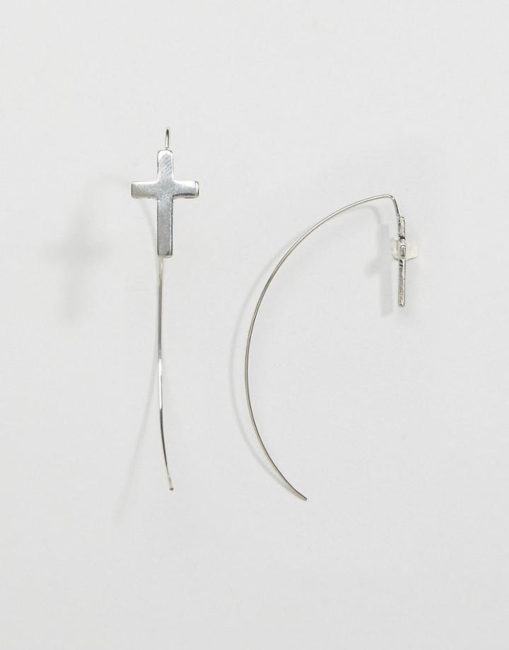 Asos Cross Through Earrings - Rhodium