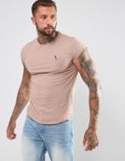 Religion T-shirt With Capped Sleeve - Pink