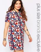 Alice & You Poppy Print Cap Sleeve Shift Dress - Multi