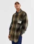 Diesel S-miner Oversized Check Shirt In Black