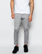 Asos Skinny Pants In Light Gray - Warm Gray
