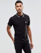 Le Breve Epin Tipped Polo Shirt - Black