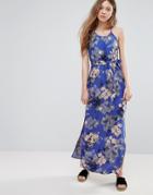 Vero Moda Printed Belted Maxi Dress - Multi