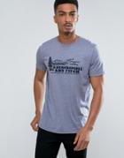 Abercrombie & Fitch Slim Fit T-shirt Tech Logo In Blue - Blue
