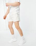 New Look Corduroy Drawstring Shorts In White