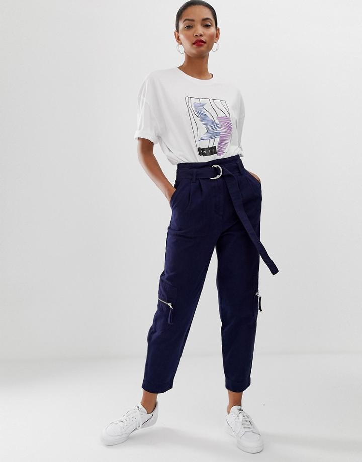 Asos White Utility Pocket Jean-blue