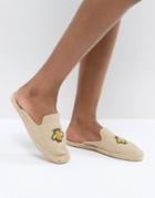 Soludos Beige Espadrille Mules With Bee Embroidery - Beige