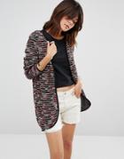 Only Rag Trend Cardigan - Black With Aop