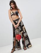 New Look Baroque Print Beach Pants - Multi