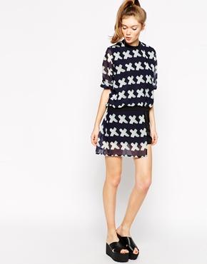 Bill + Mar Cross Dip Skirt
