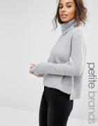 Miss Selfridge Petite Cowl Neck Slouch Sweater - Gray