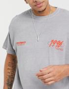 New Look Oversized T-shirt With Event Horizon Back Print In Gray-grey