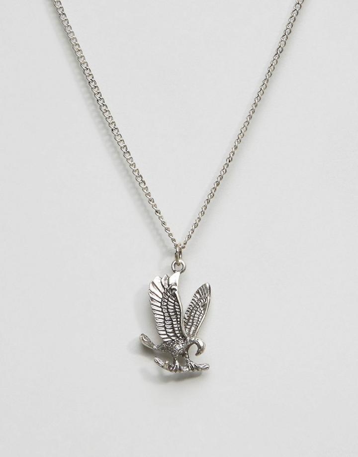 Asos Necklace With Eagle Pendant - Black