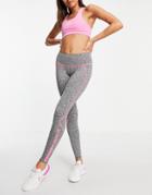 Superdry Sport Performance Reflective Leggings In Black Heather