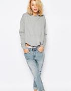 Carhartt Hooded Sweatshirt With Jacquard Logo Detail - Gray Heather