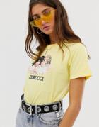 Fiorucci Vintage Angels T-shirt In Lemon-yellow