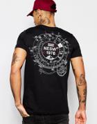 Friend Or Faux Compass T-shirt Back Print - Black
