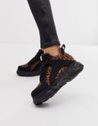 Buffalo Colby Exclusive Low Platform Chunky Sneakers In Leopard - Multi