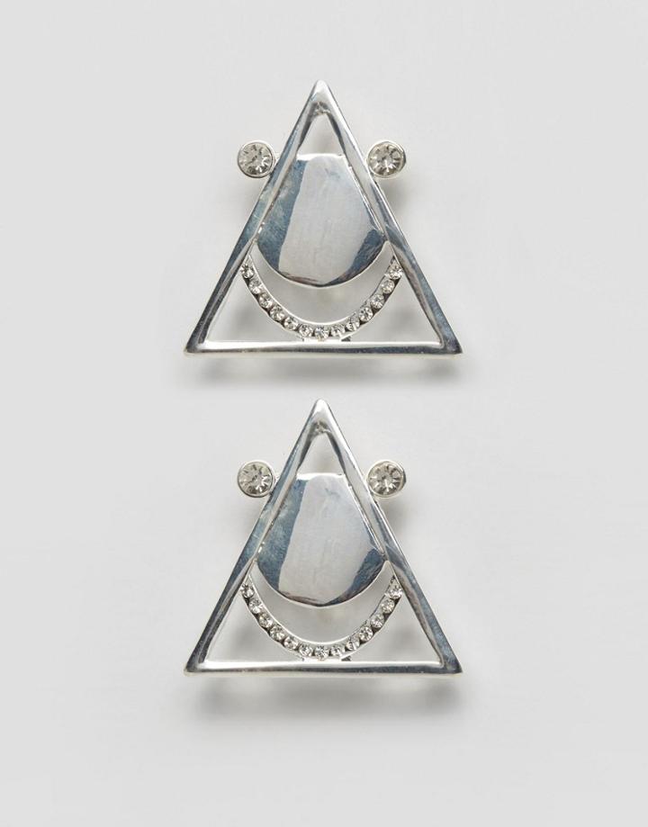 Monki Jewelled Shoe Clips - Silver