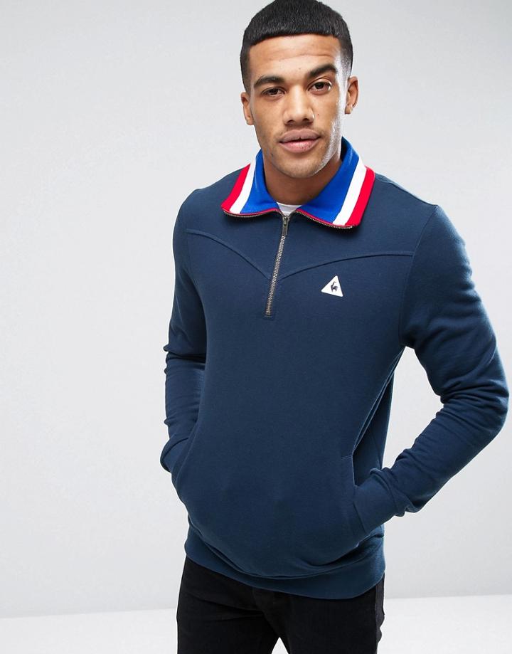 Le Coq Sportif 1/4 Zip Sweatshirt In Blue 1621886 - Blue