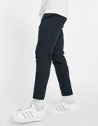 Only & Sons Linen Pants With Drawstring Waist In Navy