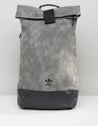Adidas Originals Suede Look Rolltop Backpack - Gray