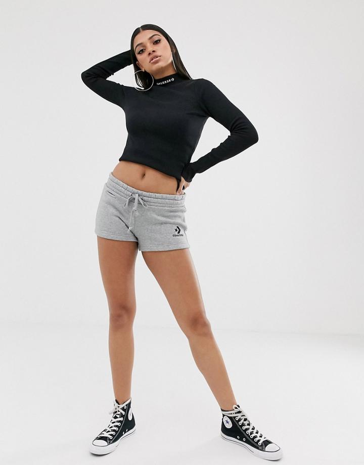 Converse Star Chevron Logo Gray Shorts-grey